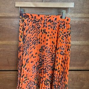 Whistles Dot Print Pleated Skirt